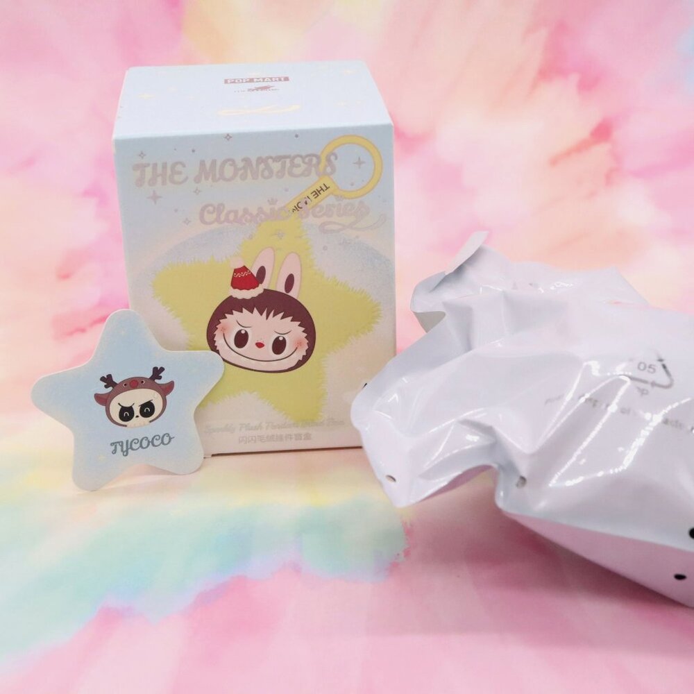 Authentic TYCOCO Labubu's Boyfriend The Monsters Sparkly Plush Pendant Pop Mart‎